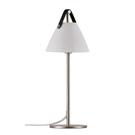 Kleine tafellamp geborsteld staal met schakelaar en G9 fitting Strap 16 DFTP - FOIR