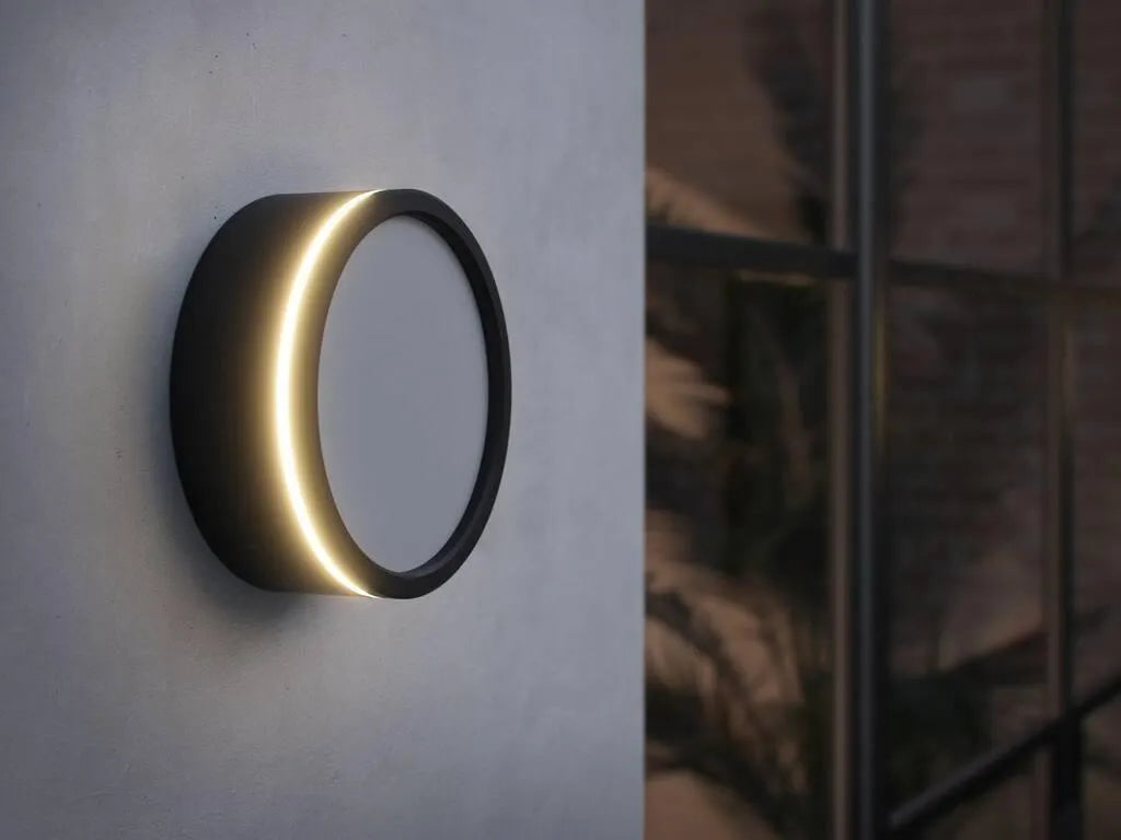 Buitenlamp rond led Nordlux Ava wandlamp modern gevelverlichting zwart rond