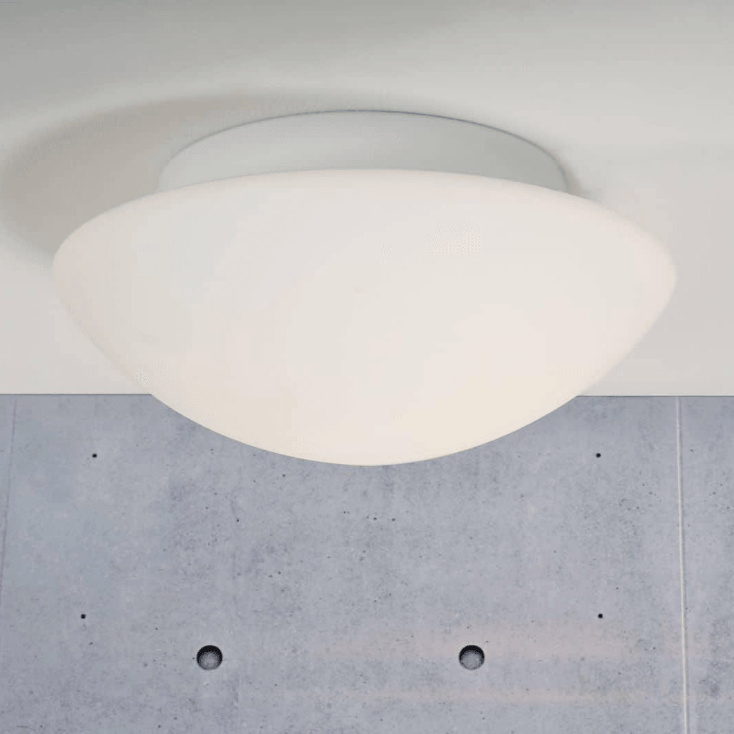 Plafondlamp badkamer wit Nordlux 'Ufo Maxi' 2xE27 glas metaal IP44 - FOIR