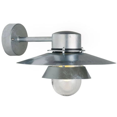 Buitenlamp zilver e27 Nordlux virum voordeurverlichting E27 fitting buitenlamp verzinkt