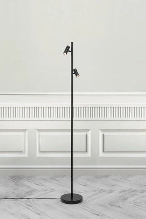 Zwarte vloerlamp schakelaar LED lichtbronnen moodmaker nordlux design vloerlamp woonkamer 