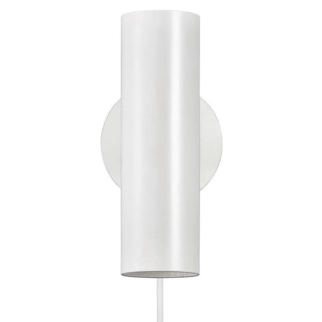 Wandlamp wit met schakelaar en stekker