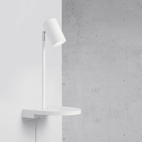 Witte wandlamp met USB schakelaar en plankje verstelbaar Nordlux Cody - FOIR