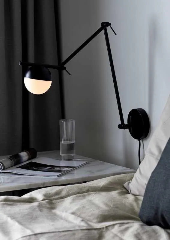 Moderne zwarte wandlamp met G9 fitting verstelbaar 2010971003 Nordlux