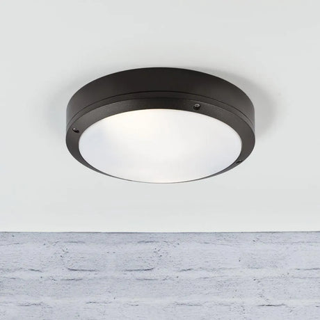 Plafondlamp rond 220mm E27 fitting modern zwart