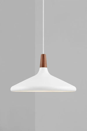 Grote hanglamp wit met e27 fitting houten element design 