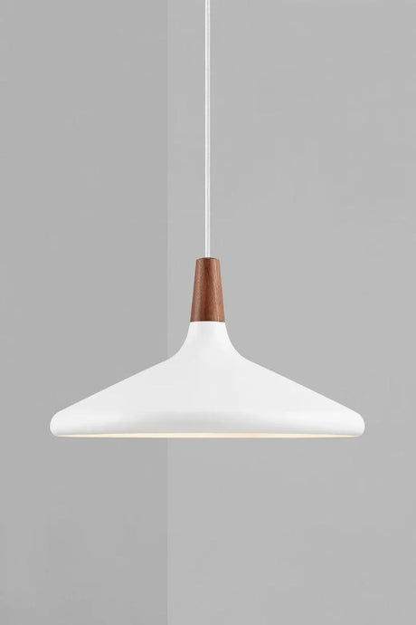 Grote hanglamp wit met e27 fitting houten element design 