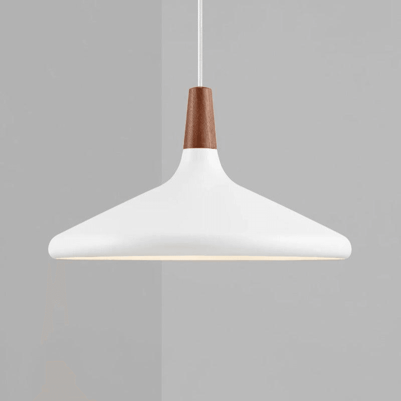 Hanglamp wit en hout 'Nori 39' E27 fitting 390mm DFTP - FOIR