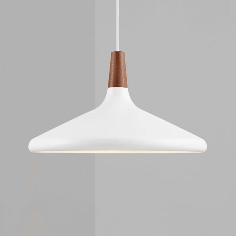 Hanglamp wit en hout 'Nori 39' E27 fitting 390mm DFTP - FOIR