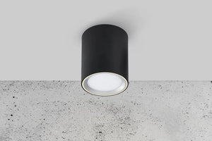 Zwarte opbouwspot 3 standen led lamp rond 
