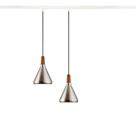 Moderne hanglamp met hout en geborsteld metaal E27 fitting Float hanglamp Nordlux 78203032