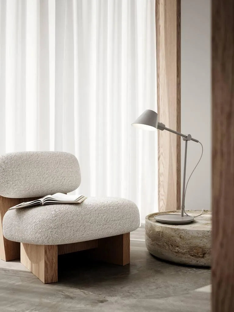 Nordlux stay grijs modern e27 fitting bureaulamp modern