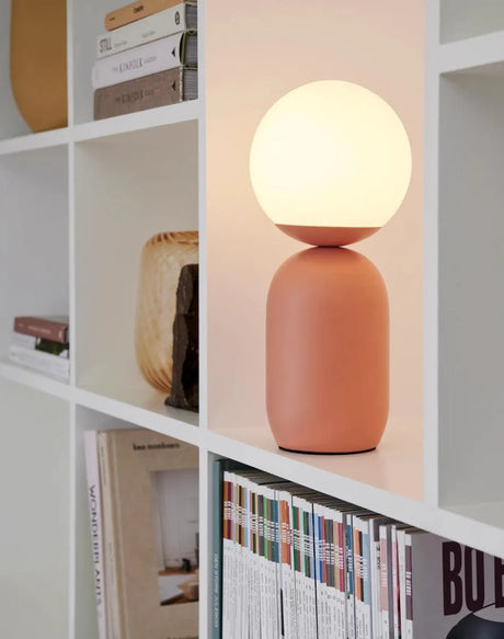 Tafellampje oranje met E14 fitting schakelaar nordlux terracotta notti