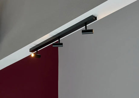 Zwarte Nordlux plafondlamp met 3 LED lichtbronnen en moodmaker designverlichting 