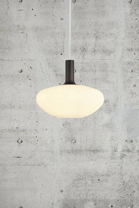 48973001 moderne nordlux hanglamp met e27 fitting messing opaal glas desgin
