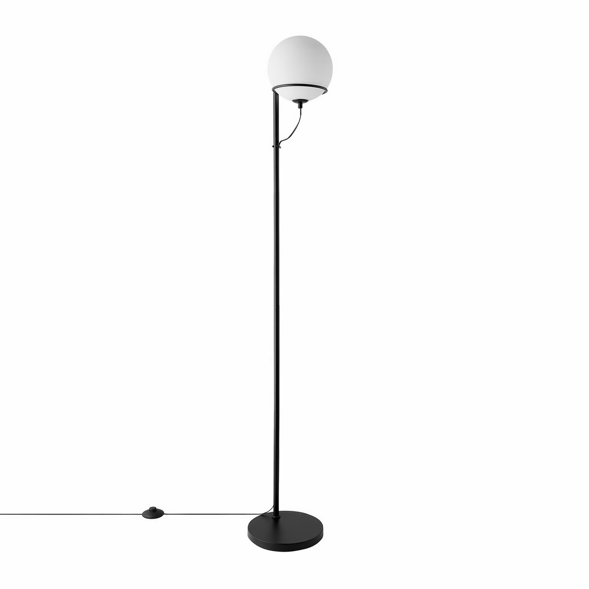 Staande lamp glas Wilson opaal glas 159 cm