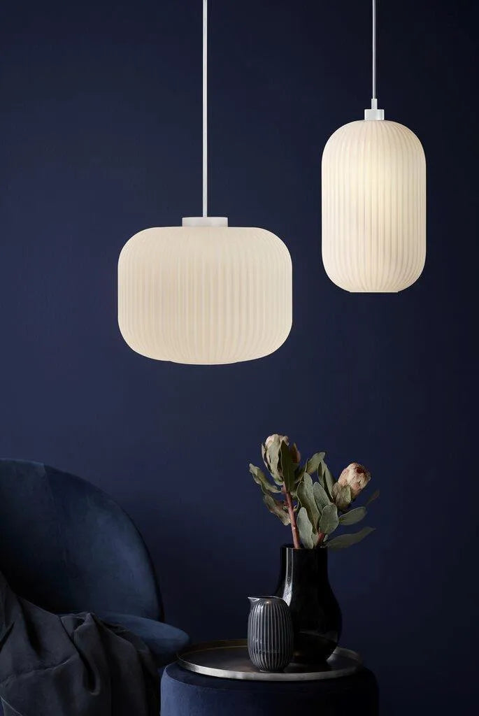 glazen hanglamp e27 fitting opaal glas modern