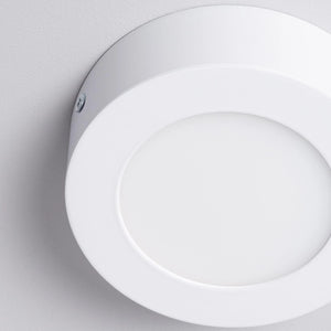 Opbouwspot wit rond led warm wit 3000k