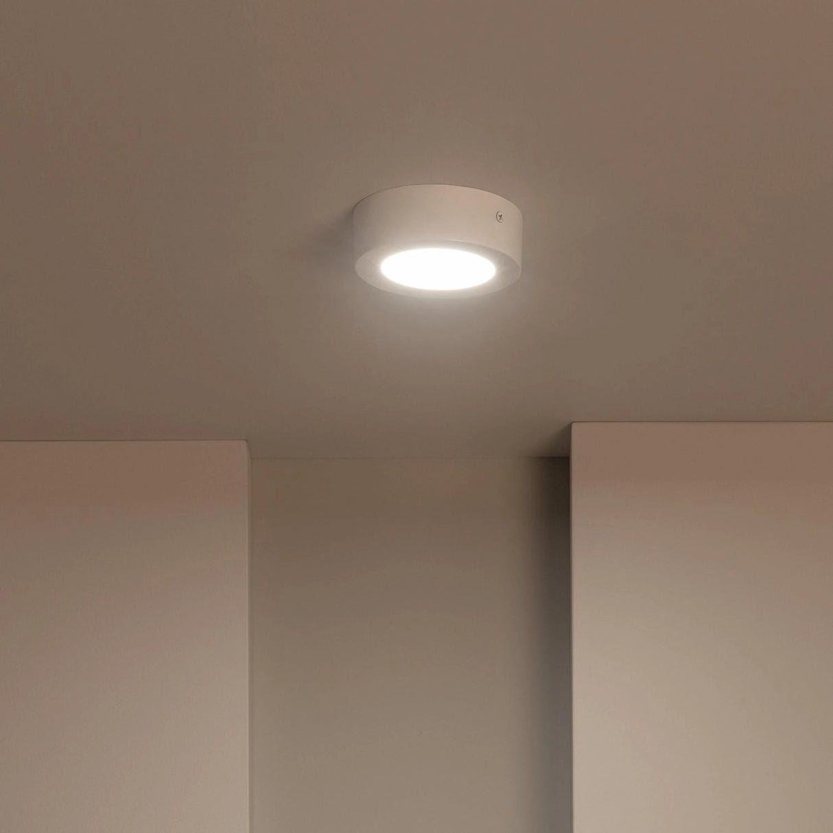 Opbouwspot wit rond led warm wit 3000k