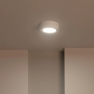 Opbouwspot wit rond led warm wit 3000k
