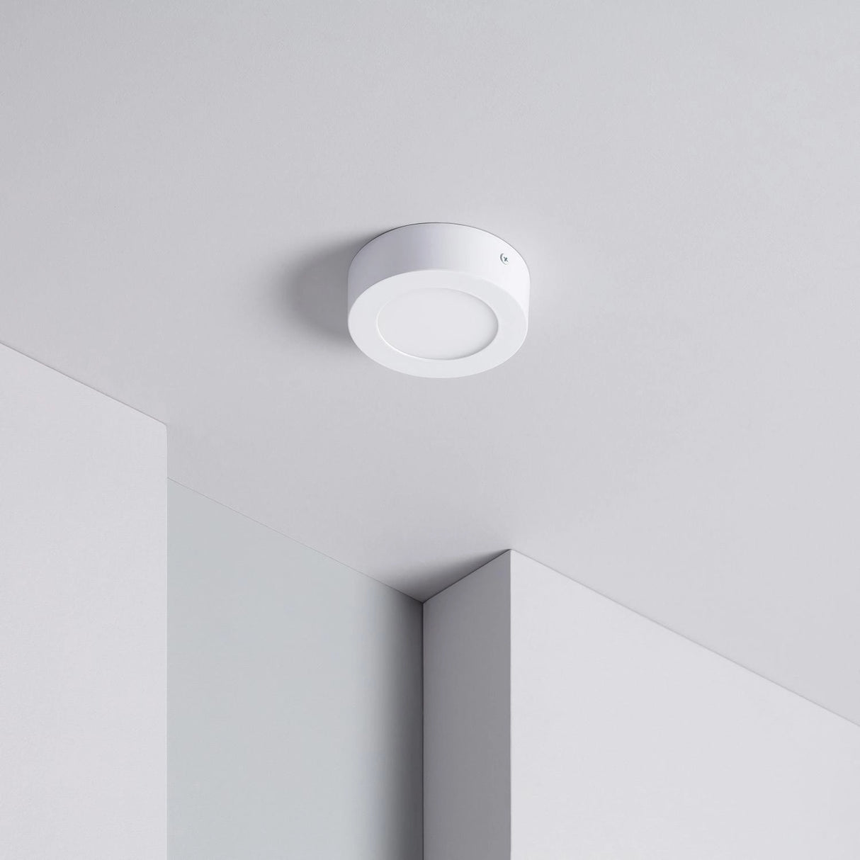 Opbouwspot wit rond led warm wit 3000k