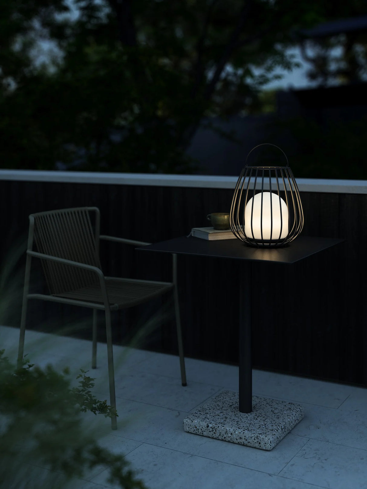 Tafellamp zwart Jim To-Go oplaadbaar led 38 cm