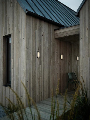 Gevelverlichting ovaal zwart met LED lichtbron Nordlux Cuba Outdoor - FOIR