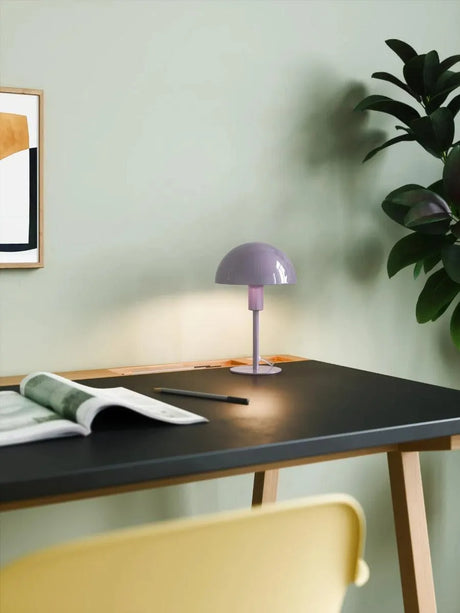 paars tafellampje met schakelaar en e14 fitting 