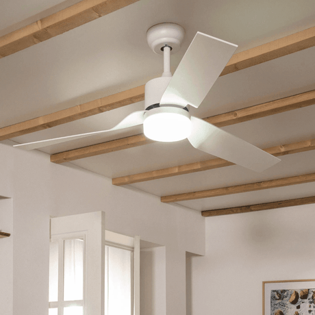 Plafondventilator 'Marco' Nickel Minimal Pro Superstill selecteerbare CCT 70W 132cm met afstandsbediening - FOIR