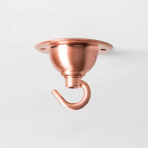 Plafondhaak koper rond led lamp design