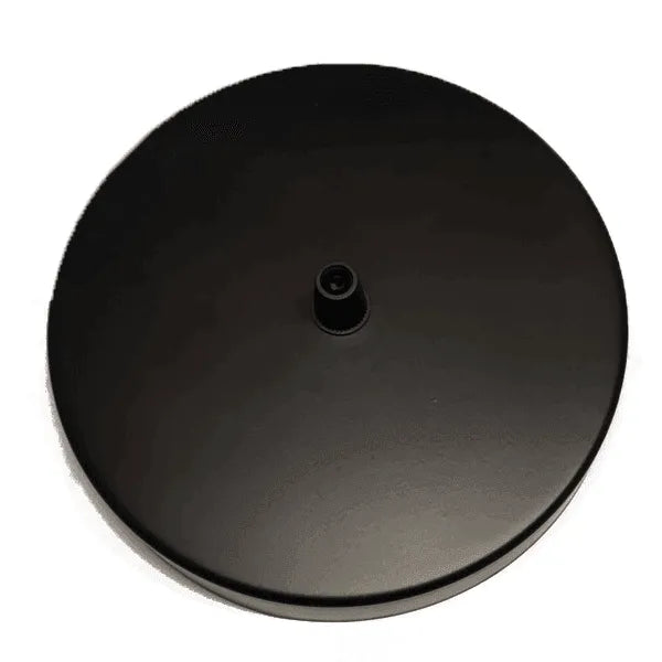 Plafondkap zwart 1 uitgang rond 150mm metaal
