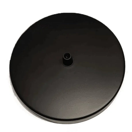 Plafondkap zwart 1 uitgang rond 150mm metaal
