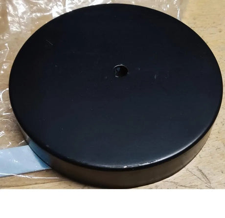 Plafondkap zwart staal 1 uitgang 120mm - FOIR