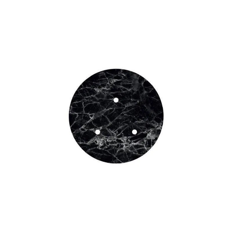 Ronde plafondkap minimalistisch 3 uitgangen - kleur zwart marmer 20 cm - FOIR
