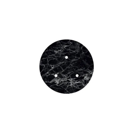 Ronde plafondkap minimalistisch 3 uitgangen - kleur zwart marmer 20 cm - FOIR