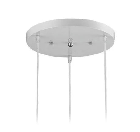 Plafondkap 3 uitgangen wit rond chrome 290mm