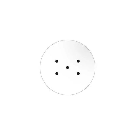 Plafondkap wit rond metaal 5 snoeren 20 cm - FOIR
