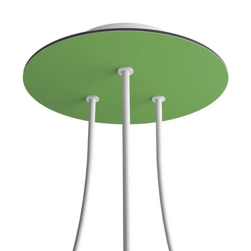 Groene plafondkap 200mm 3 uitgangen minimalistisch 
