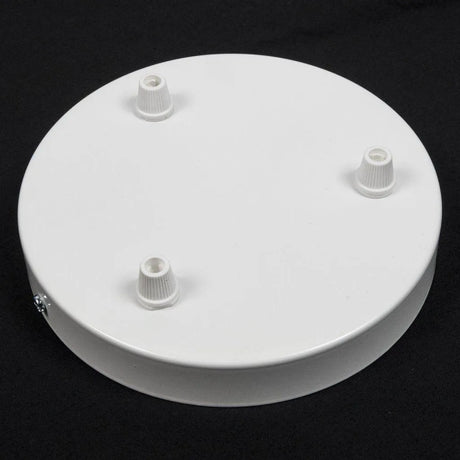 Grote plafondkap wit staal 160mm diameter