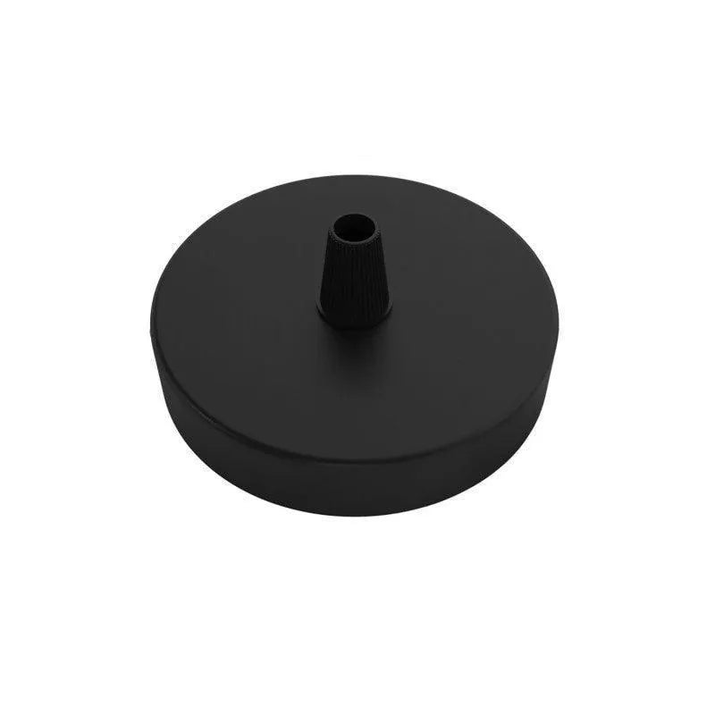 Plafondkap zwart 1 uitgang metaal led 83mm 