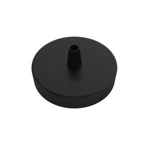 Plafondkap zwart 1 uitgang metaal led 83mm 