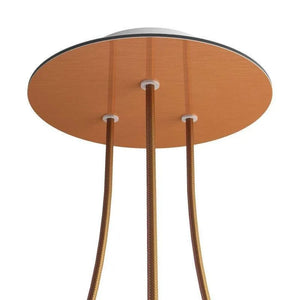 Plafondkap minimalistisch 3 uitgangen en 200mm diameter 
