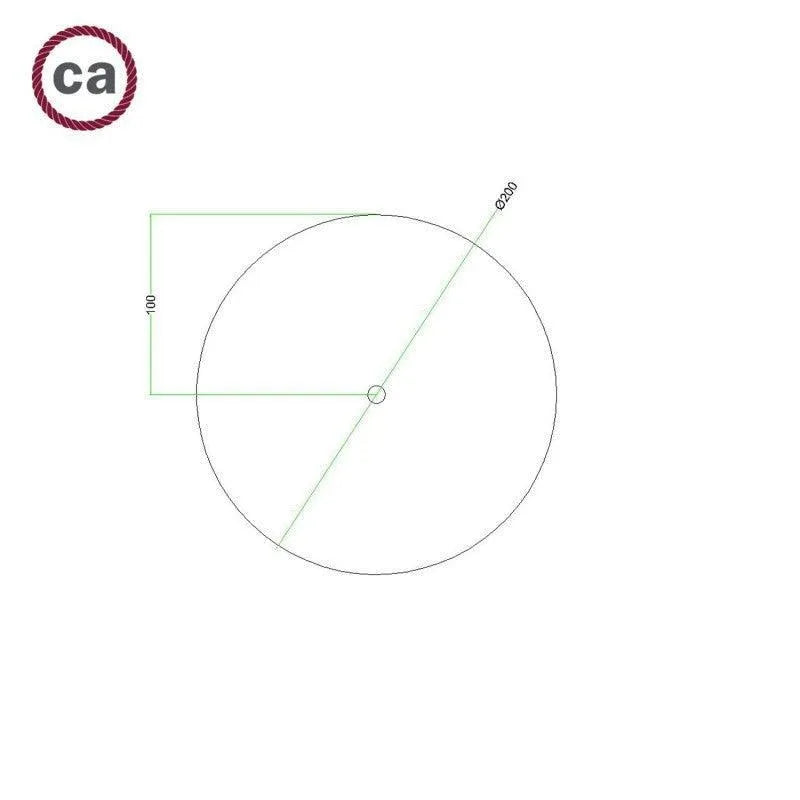 Ronde plafondkap houtkleur minimalistisch 200mm 1 uitgang - FOIR