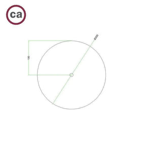 Ronde plafondkap houtkleur minimalistisch 200mm 1 uitgang - FOIR