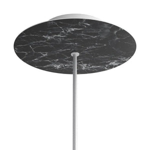 Plafondkap zwart marmer rond met 1 uitgang 200mm  
