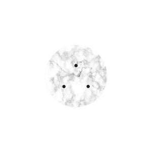 Ronde plafondkap minimalistisch 200mm 3 uitgangen - kleur wit marmer 20cm - FOIR