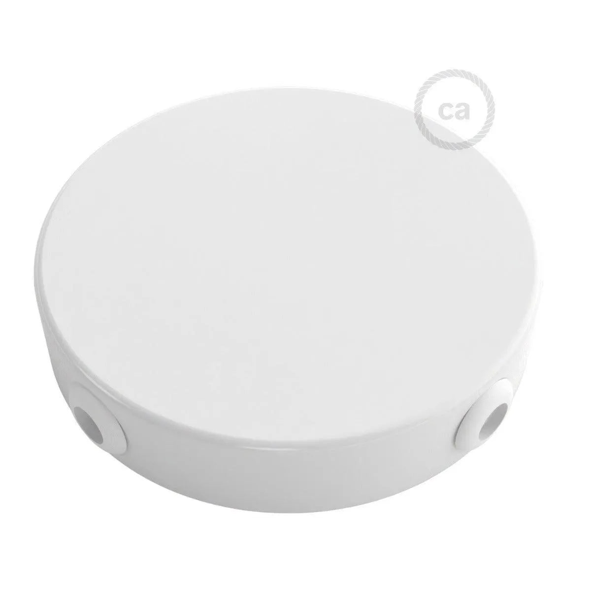 Plafondkap met 4x zij uitgang wit glans staal 1 uitgang 120mm - FOIR