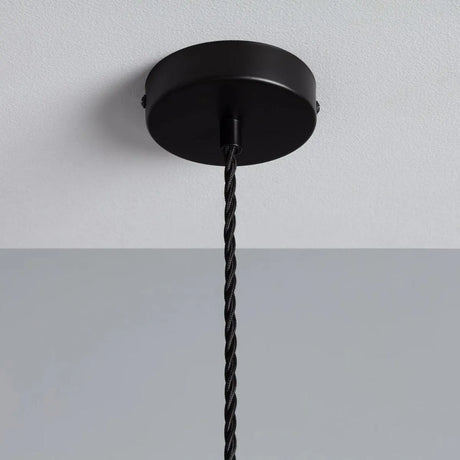 Plafondlamp met e27 fitting zwart met strijkijzersnoer - FOIR