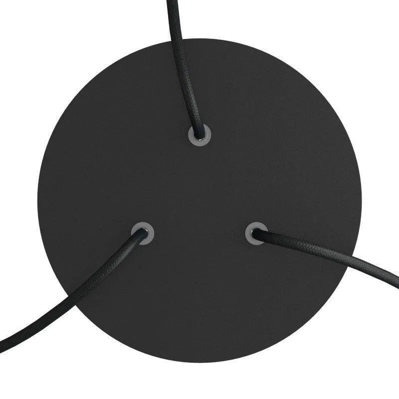 Ronde plafondkap mat zwart minimalistisch 20 cm 3 uit - FOIR