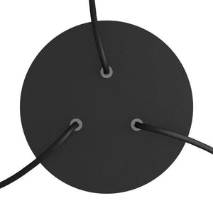 Ronde plafondkap mat zwart minimalistisch 20 cm 3 uit - FOIR